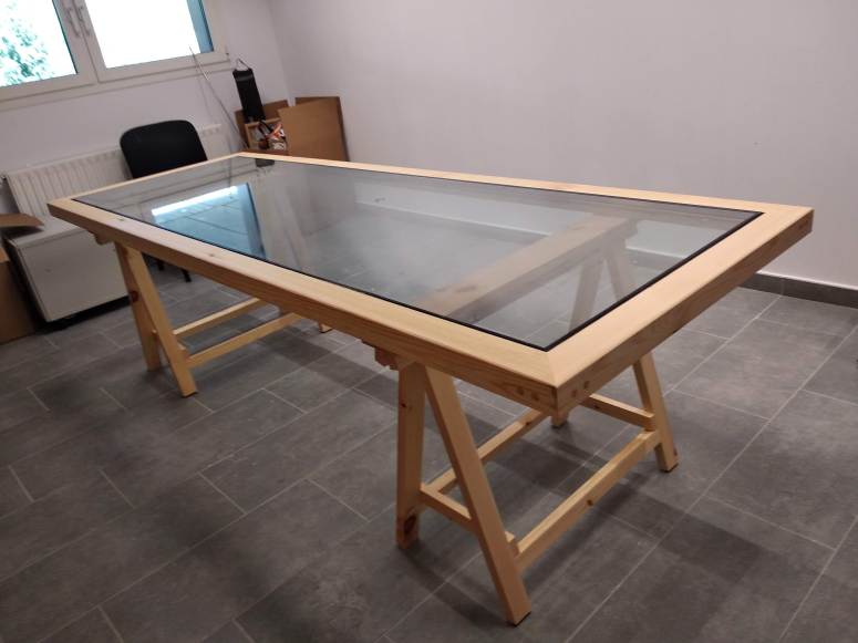 zabalibar mesa de caballetes para sala reuniones